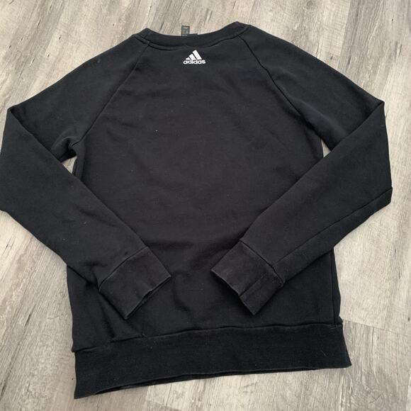 Adidas Sweatshirt Womens Small Running Essentials Black Training Gym Pullover - Picture 5 of 7